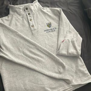 Quarter button up Merrimack College sweatshirt